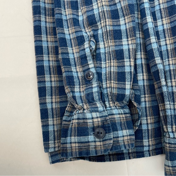 Ralph Lauren Double RL (RRL) Button Down Shirt Men’s L Blue Plaid - Picture 8 of 9